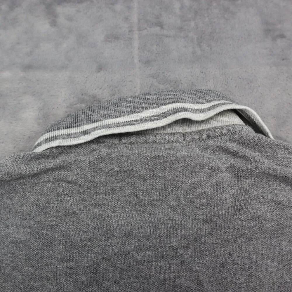 Ralph Lauren Shirt Mens L Gray Custom Fit Chest Button Short Sleeve Collared Top